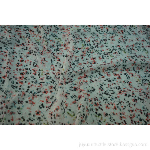 100% Polyester Swiss Dot Clip Jacquard Chiffon Fabric
